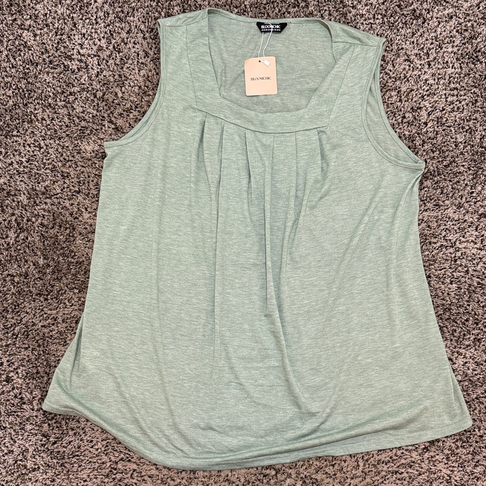 Bloomchic Light Green Tank Top